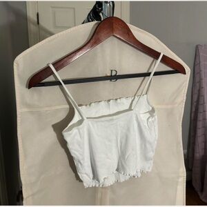 White lettuce trim cami
Size small
